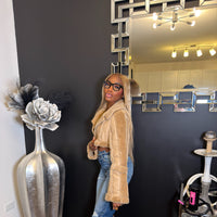 Load image into Gallery viewer, Faux leather crop coat
