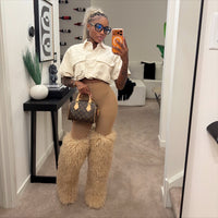 Load image into Gallery viewer, Khaki Sheep Comfy Knee high boots 🍦
