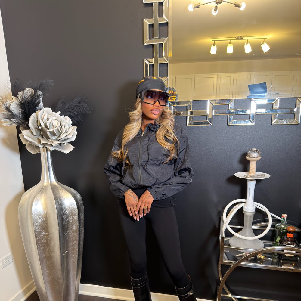 Black windbreaker Jacket