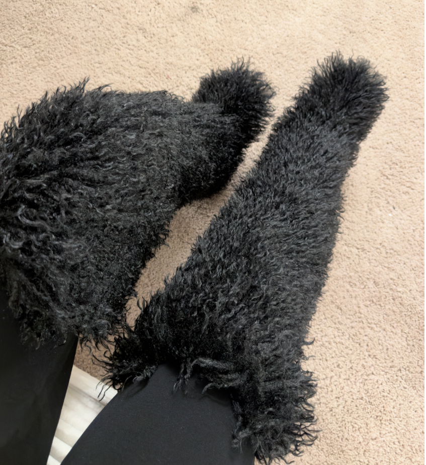 Black Sheep Fur knee high boots
